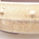 Ceramic bonsai bowl 21.5 x 21.5 x 5.5 cm, beige color - 2/3