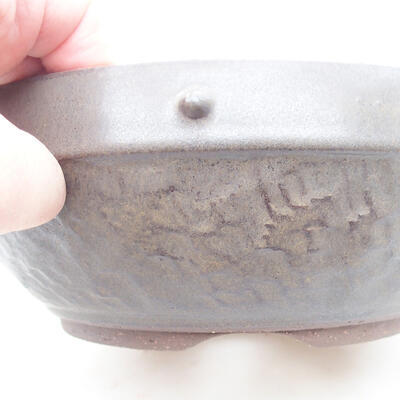 Ceramic bonsai bowl 17 x 17 x 7 cm, color gray - 2