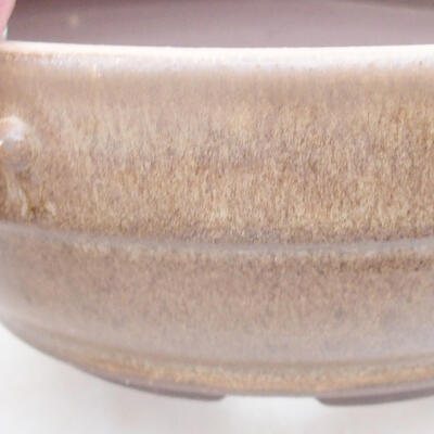 Ceramic bonsai bowl 16 x 16 x 5.5 cm, brown color - 2