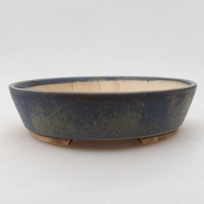 Ceramic bonsai bowl 15 x 13.5 x 4 cm, color blue - 2