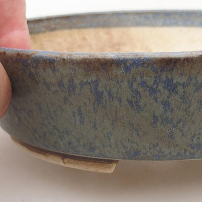 Ceramic bonsai bowl 15 x 13.5 x 4 cm, color blue - 2