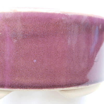 Ceramic bonsai bowl 12.5 x 12.5 x 5 cm, color purple - 2