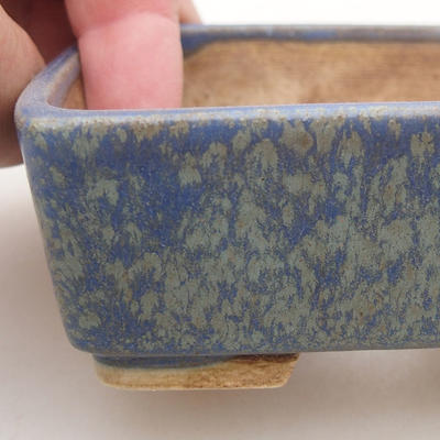 Ceramic bonsai bowl 9.5 x 8 x 3.5 cm, color blue - 2