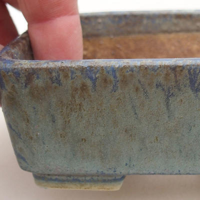 Ceramic bonsai bowl 9.5 x 8 x 3.5 cm, color blue - 2