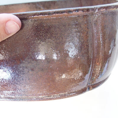 Ceramic bonsai bowl 50 x 30 x 10 cm, color brown - 2