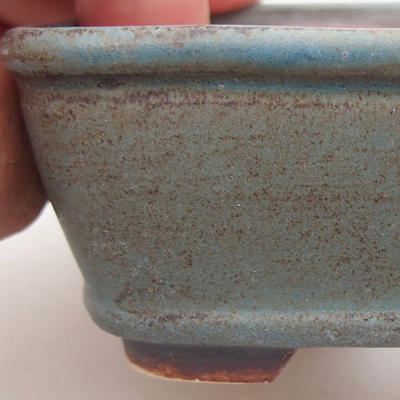 Ceramic bonsai bowl 9 x 8 x 3.5 cm, color blue - 2