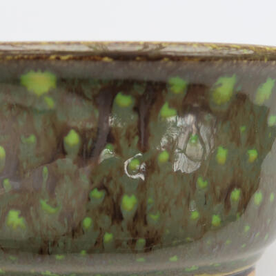 Ceramic bonsai bowl 12 x 10 x 5 cm, color green - 2