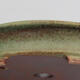 Ceramic bonsai bowl 12.5 x 10.5 x 2 cm, color green - 2/3