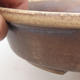 Ceramic bonsai bowl 24.5 x 21.5 x 5 cm, brown color - 2/3