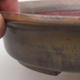 Ceramic bonsai bowl 24.5 x 21.5 x 5 cm, brown color - 2/3