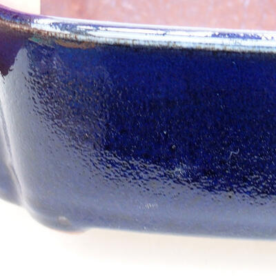 Ceramic bonsai bowl 12 x 9.5 x 4.5 cm, color blue - 2