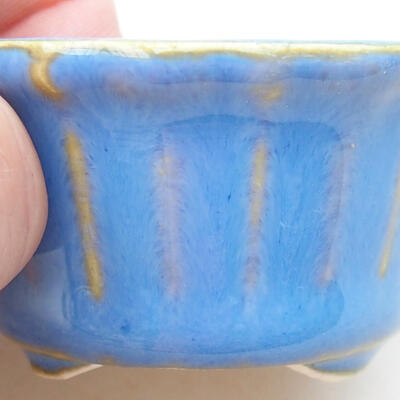 Mini bonsai bowl 5 x 5 x 2.5 cm, color blue - 2