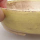 Ceramic bonsai bowl 22.5 x 19.5 x 5 cm, yellow color - 2/3