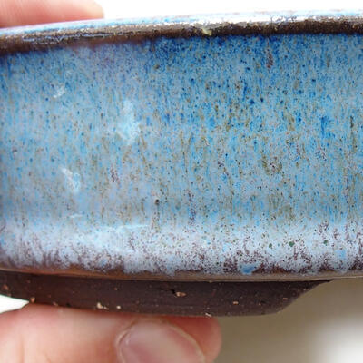 Ceramic bonsai bowl 15.5 x 15.5 x 4 cm, color blue - 2