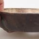 Ceramic bonsai bowl 18 x 15.5 x 4 cm, brown color - 2/3