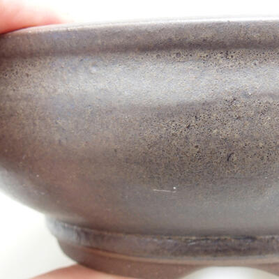 Ceramic bonsai bowl 15 x 15 x 5.5 cm, brown color - 2
