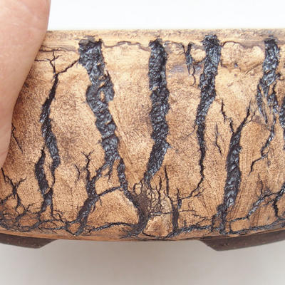 Ceramic bonsai bowl 32 x 32 x 8 cm, color cracked - 2