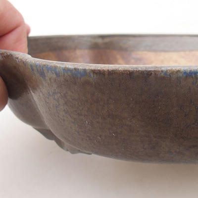 Ceramic bonsai bowl 22 x 19.5 x 5 cm, color blue - 2