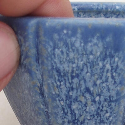 Ceramic bonsai bowl 7 x 7 x 5.5 cm, color blue - 2