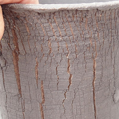 Ceramic bonsai bowl 11.5 x 11.5 x 15 cm, color cracked - 2
