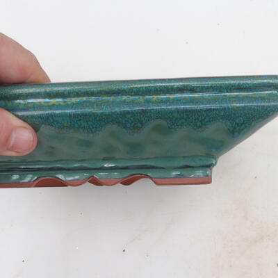 Bonsai bowl 22 x 17 x 5.5 cm, color green - 2