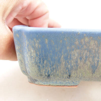 Ceramic bonsai bowl 15 x 12 x 4.5 cm, color blue - 2