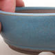 Ceramic bonsai bowl 9.5 x 9.5 x 3.5 cm, color blue - 2/3