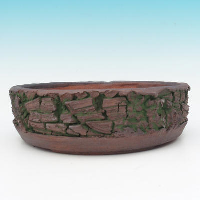 Bonsai ceramic bowl - Fired on wood - 2