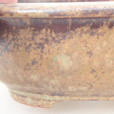 Ceramic bonsai bowl 14 x 11 x 5.5 cm, brown color - 2