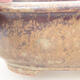 Ceramic bonsai bowl 14 x 11 x 5.5 cm, brown color - 2/3