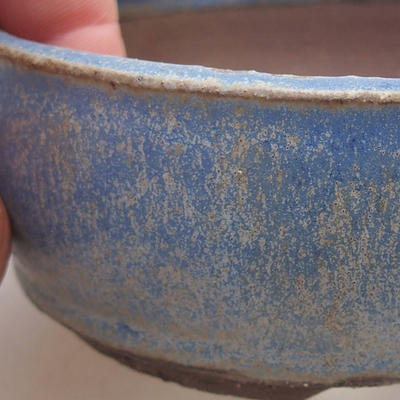 Ceramic bonsai bowl 9.5 x 9.5 x 3.5 cm, color blue - 2