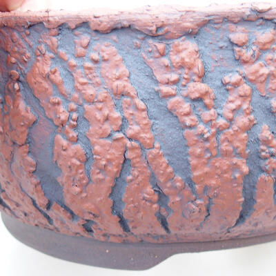 Ceramic bonsai bowl 18 x 18 x 7 cm, color cracked - 2