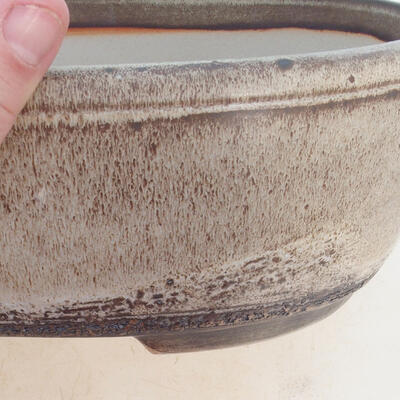 Bonsai bowl 27 x 20 x 9 cm, gray-beige color - 2