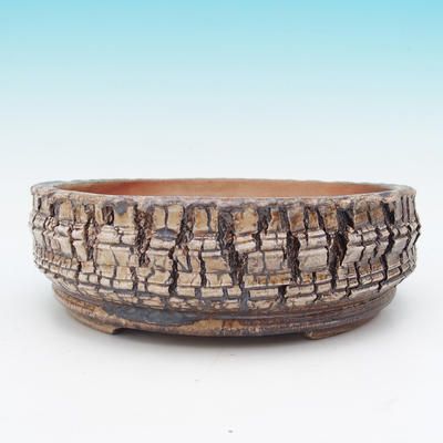 Bonsai ceramic bowl - Fired on wood - 2