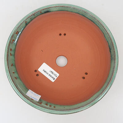 Ceramic bonsai bowl 18.5 x 18.5 x 5.5 cm, color green - 2