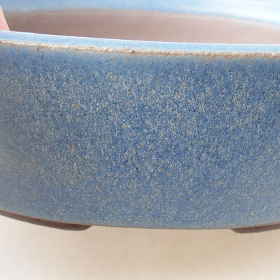 Ceramic bonsai bowl 16.5 x 16.5 x 4.5 cm, color blue - 2