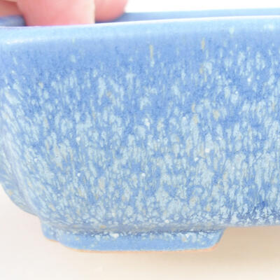 Ceramic bonsai bowl 15 x 11.5 x 4 cm, color blue - 2