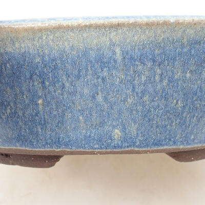 Ceramic bonsai bowl 14.5 x 14.5 x 4 cm, color blue - 2