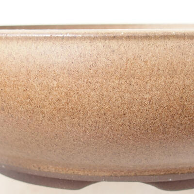 Ceramic bonsai bowl 17 x 17 x 5 cm, beige color - 2