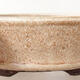 Ceramic bonsai bowl 15 x 15 x 4 cm, beige color - 2/3