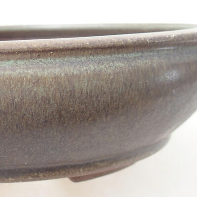 Ceramic bonsai bowl 18 x 18 x 5 cm, color green - 2
