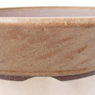 Ceramic bonsai bowl 21 x 21 x 5 cm, color brown - 2