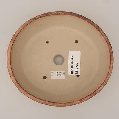 Ceramic bonsai bowl 15 x 13.5 x 4 cm, color pink - 2