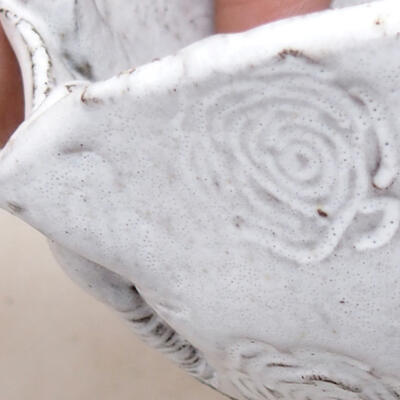 Ceramic shell 7.5 x 6 x 5 cm, white color - 2
