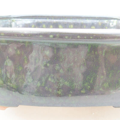 Ceramic bonsai bowl 21 x 16.5 x 7 cm, color green - 2