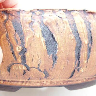 Ceramic bonsai bowl 30 x 30 x 9 cm, color cracked - 2