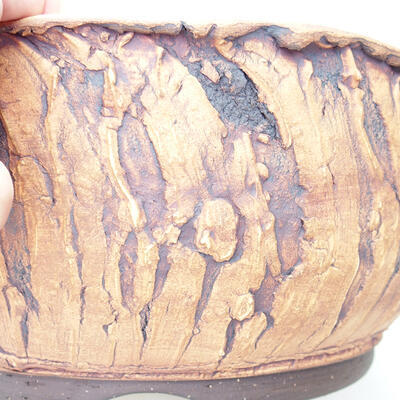 Ceramic bonsai bowl 28 x 28 x 11.5 cm, cracked color - 2