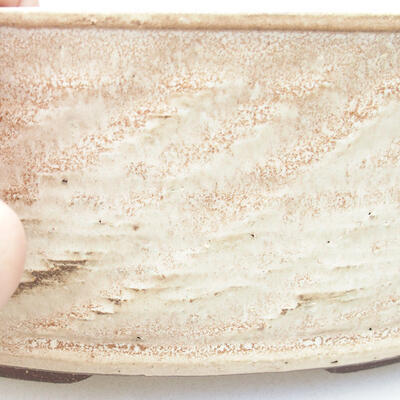Ceramic bonsai bowl 38.5 x 38.5 x 9.5 cm, beige color - 2