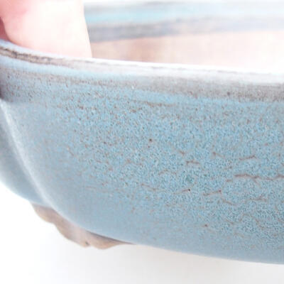 Ceramic bonsai bowl 17.5 x 15.5 x 4.5 cm, color blue - 2