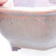 Ceramic bonsai bowl 15.5 x 15.5 x 6.5 cm, brown color - 2/3